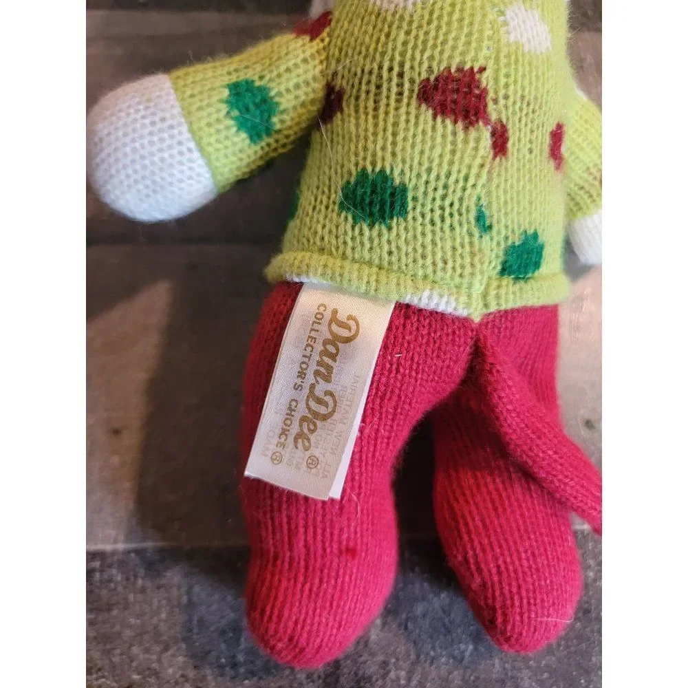 Dandee red sock monkey polka‎ dot plush stuffed animal